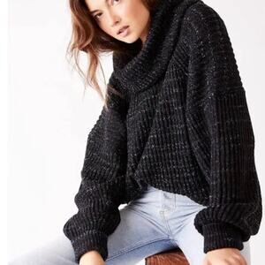 Free People Leo Tunic Oversized Cowl Neck Sweater Size XS